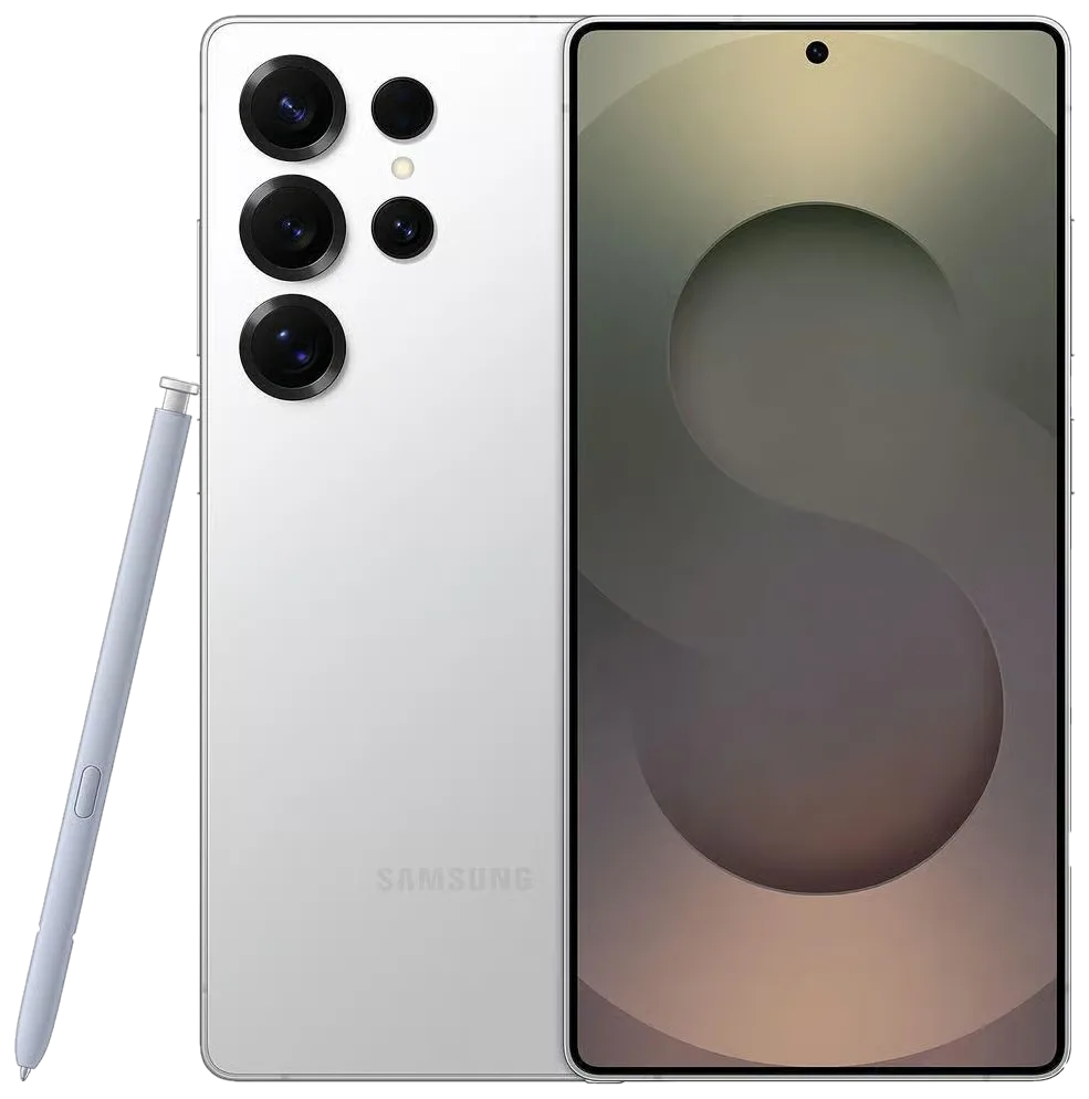 Refurbished Samsung Galaxy S25 Ultra, front and back