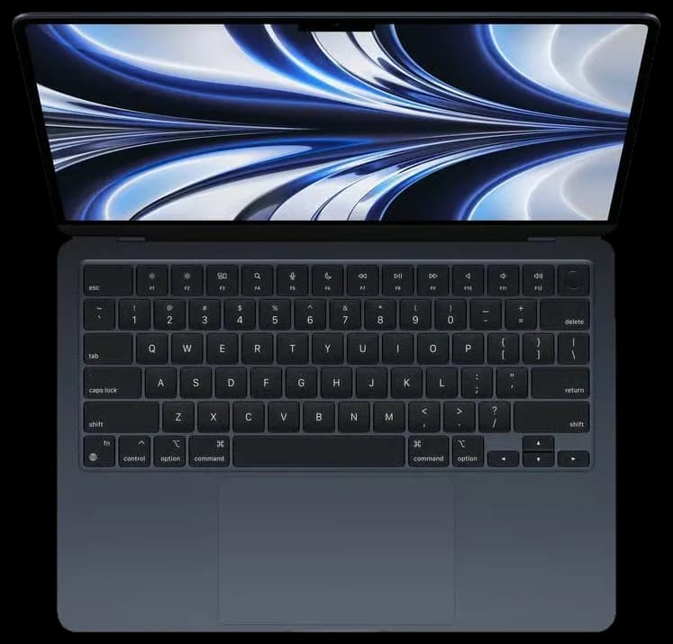 Refurbished MacBook Air seen from above